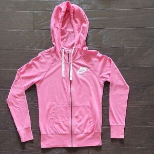Nike Pink Zip-Up Jacket Lightweight Athletic Wear
